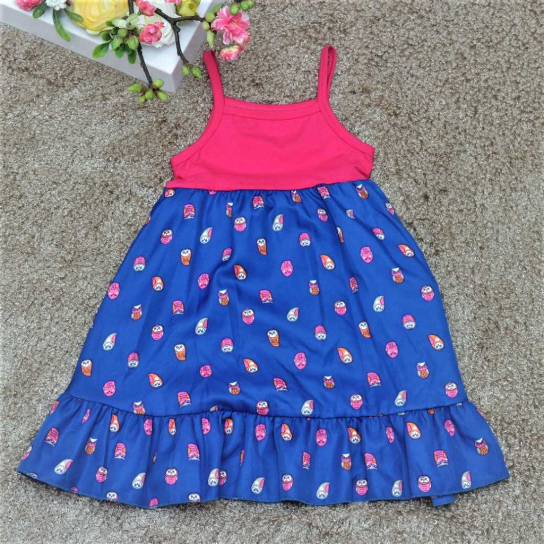váy 2 dây chấm bé gái- V926-kidsky-bán sỉ váy 2 dây chấm bé gái- V926 váy 2 dây chấm bé gái- V926-